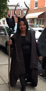 wordcamp philly organizer lula jones dressed as maleficent