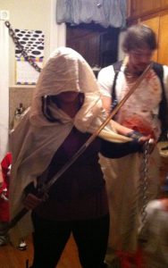 wordcamp philly organizer lula jones dressed as michonne from walking dead